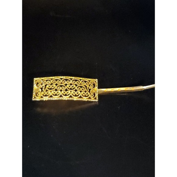 Vintage Faux Filigree Ornate Metal Hair Barret Clip 2 &1/2\